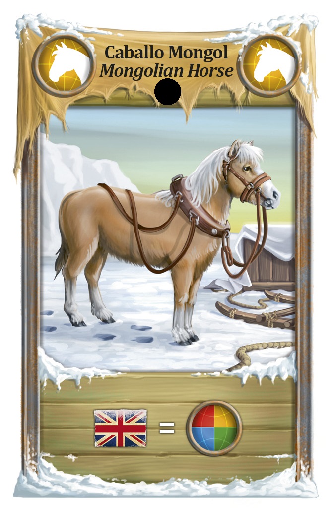 Mongolisches Pferd, gelb