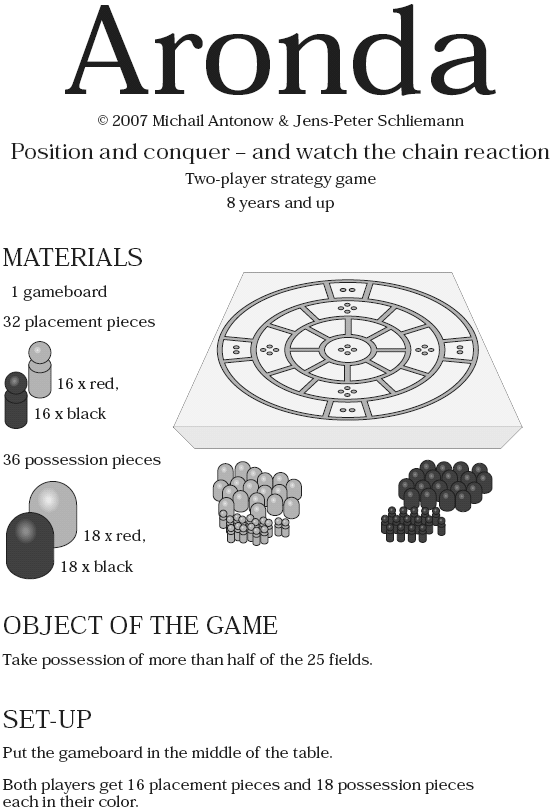Original rules: materials, goal and setup