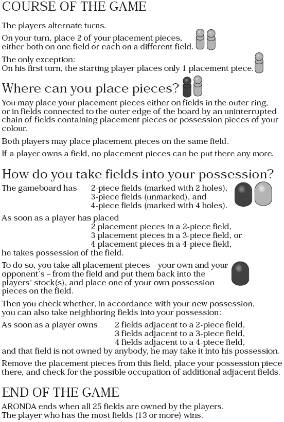 Original rules: placement, capturing and scoring