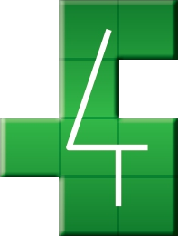 Zahlenplättchen '4'