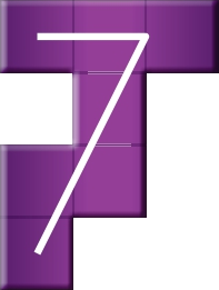 Zahlenplättchen '7'