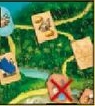 Example: Red plays river. The only available tile needs a church, but Red has none left in supply. The build is lost.